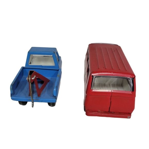Red Tonka Truck Van - Etsy Vintage Tonka Red Fire Chief Van & Blue Tow Truck